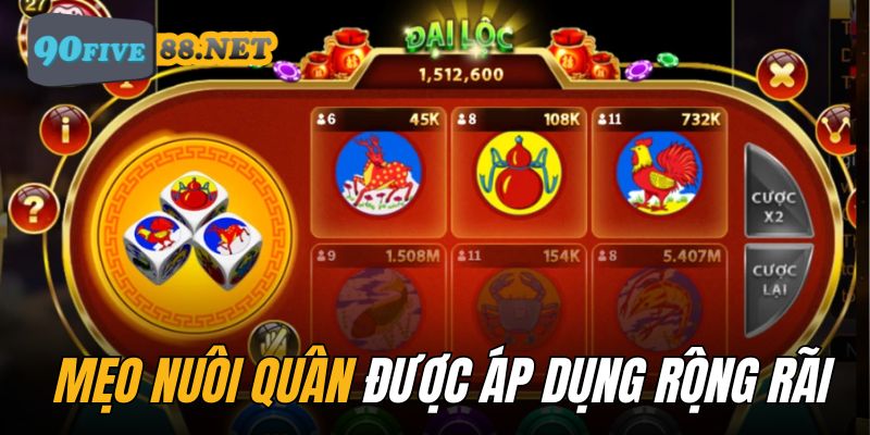 Mẹo nuôi quân được áp dụng nhiều trong Bầu Cua trực tuyến