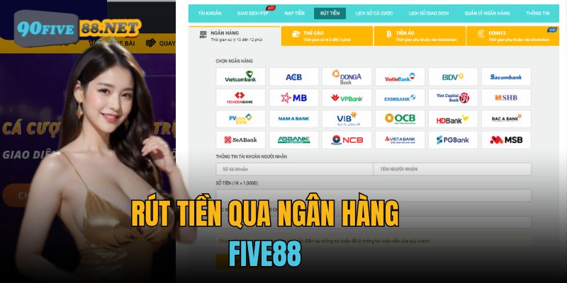 Rút tiền qua ngân hàng nhanh như chớp
