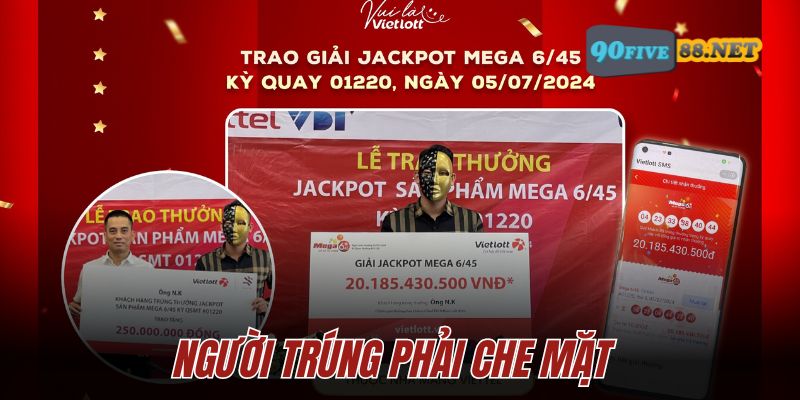 Vì sao người trúng Vietlott phải che mặt khi nhận giải?